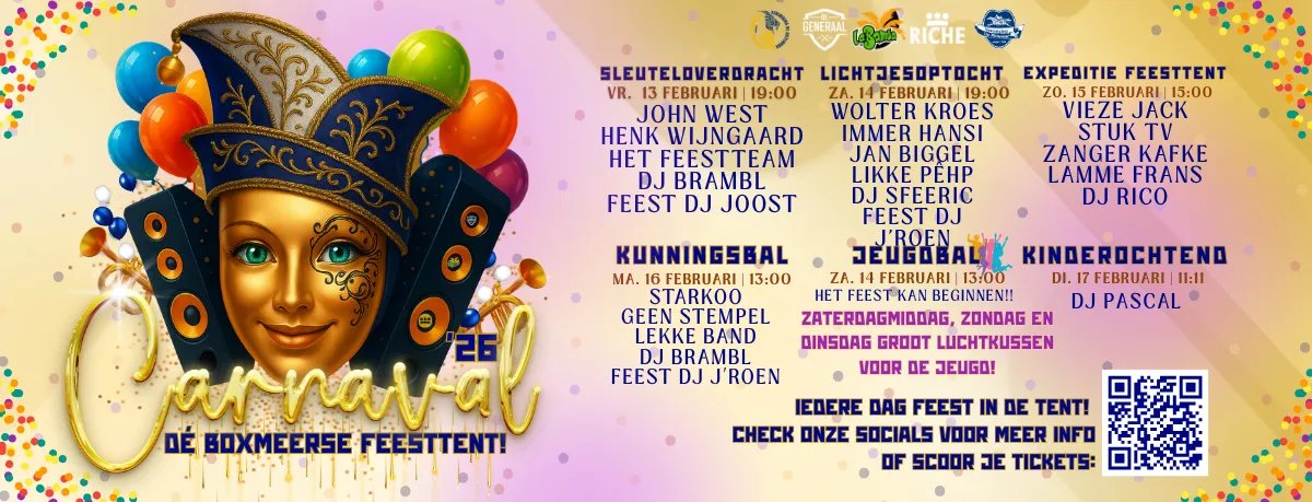 Carnaval in Dé Boxmeerse Feesttent 2026