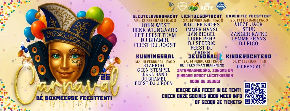 Carnaval in Dé Boxmeerse Feesttent 2026