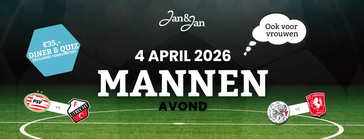 Mannenavond (Diner, voetbalquiz & voetbal)